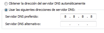 8.8.8.8 es el servidor DNS de Google. Muy fácil de recordar.